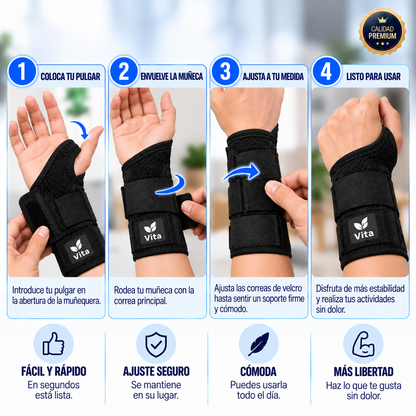 VitaGrip™ Soporte de Compresión Premium para Muñeca